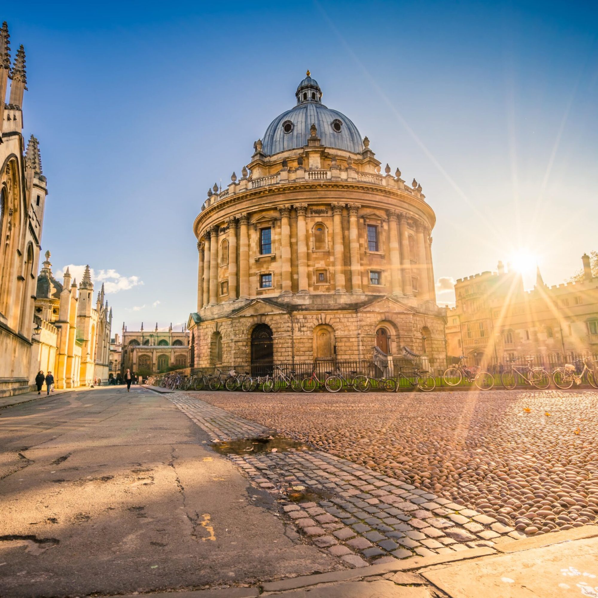 Oxford City Bodleian Library at Sunset