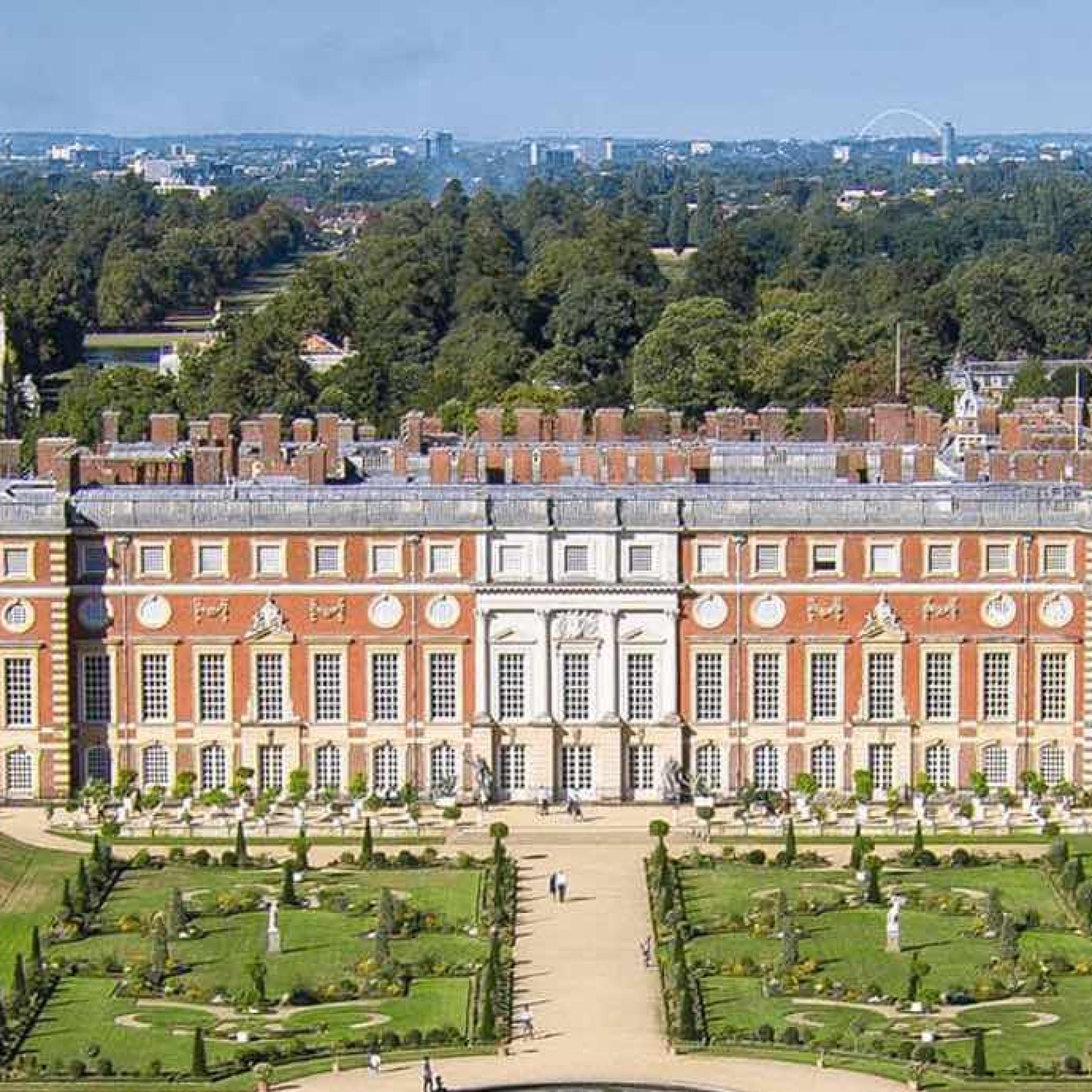 Hampton Court Palace aerial shot
