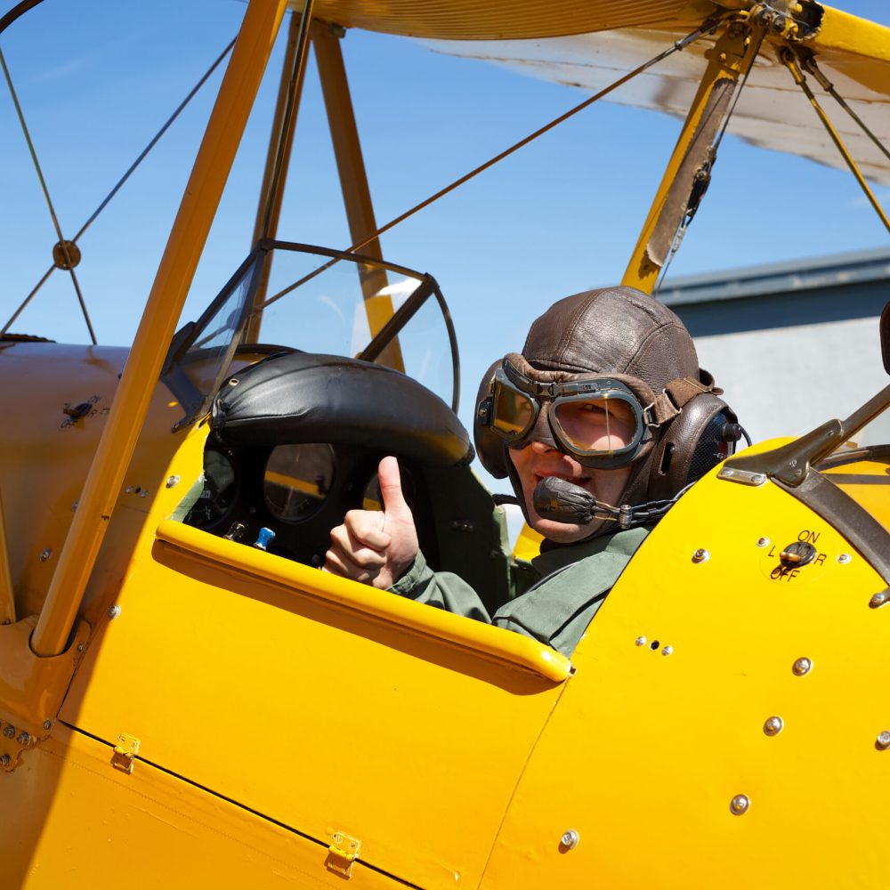 Hilversum,,Netherlands,-,Juli,13,,2020:,Yellow,Tiger,Moth.,A