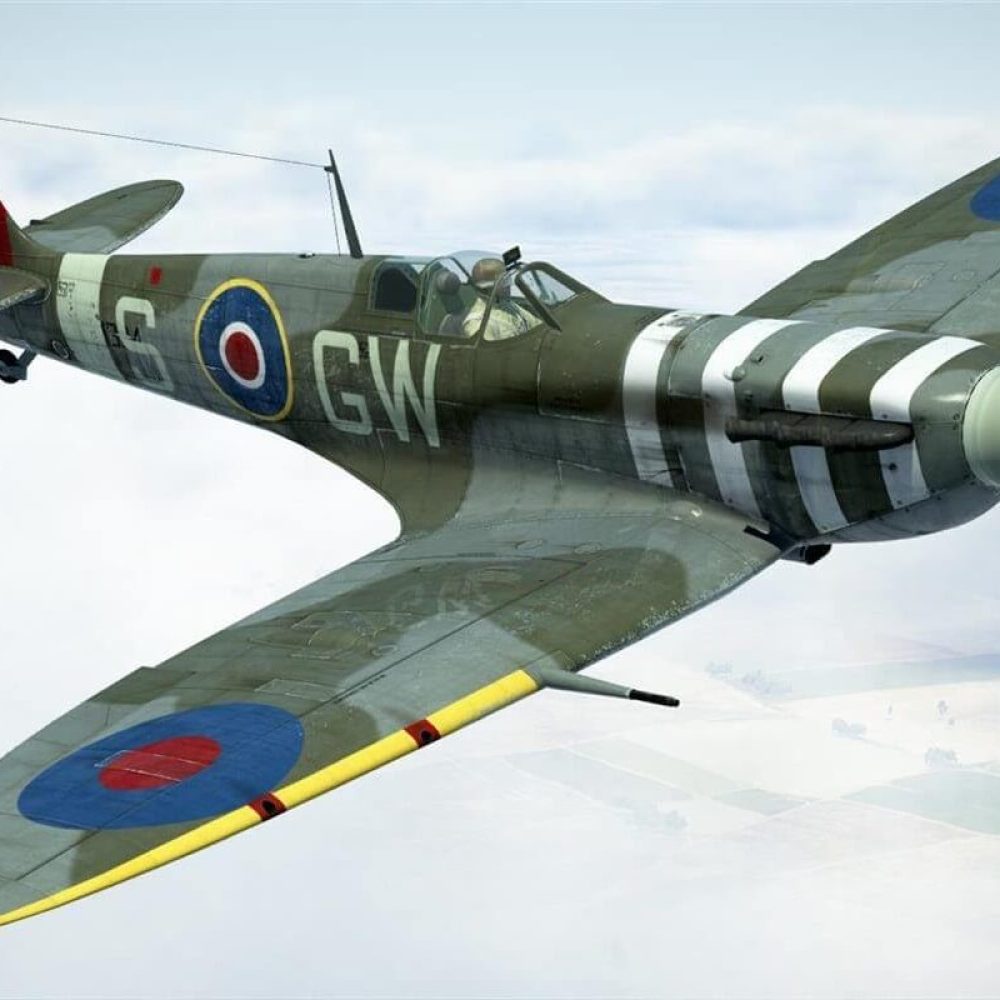 Spitfire in flight